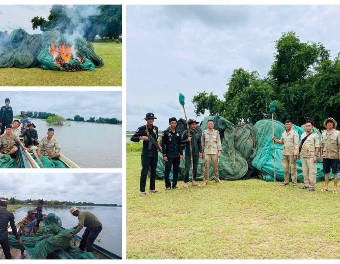 ខណ្ឌរដ្ឋបាលជលផលកំពង់ចាម ចុះទប់ស្កាត់ និងបង្ក្រាបបទល្មើសជលផល នៅភូមិសាស្រ្តស្រុកកងមាស និងស្រុកព្រៃឈរ ខេត្តកំពង់ចាម