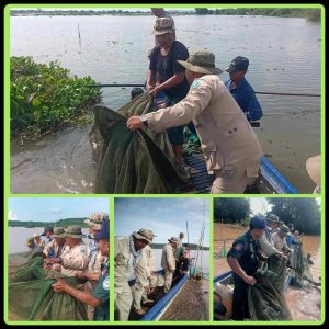 ខណ្ឌរដ្ឋបាលជលផលកំពង់ចាម បានសហការជាមួយអាជ្ញាធរឃុំព្រែកបាក់ ចុះប្រតិបត្តិការត្រួតពិនិត្យ និងបង្រ្កាបបទល្មើសជលផល បានចំនួន ០៣ករណី ឃុំព្រែកបាក់ ស្រុកស្ទឹងត្រង់