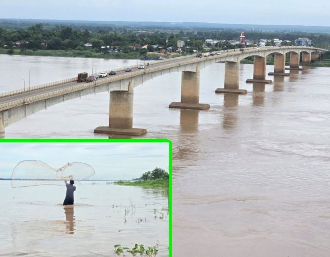 ទឹកទន្លេមេគង្គខេត្តកំពង់ចាមនៅថ្ងៃនេះមានកម្ពស់ជិត១០ម៉ែត្រ ខណៈទឹកទន្លេនៅតែបន្តហក់ឡើងរៀងរាល់ថ្ងៃ